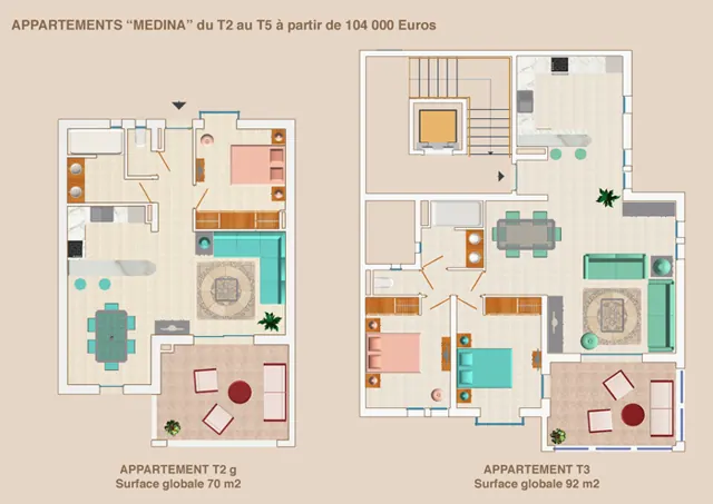 Medina apartments, T2 and T3