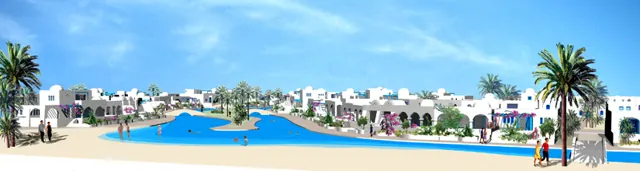 Panorama of the lagoon
