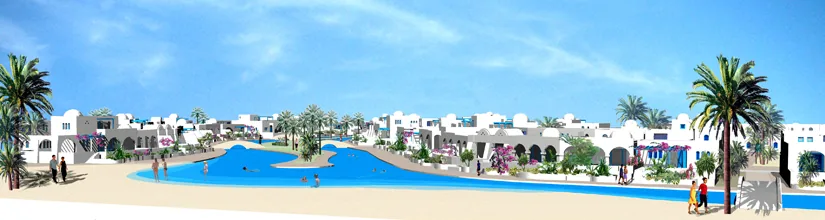 Panorama of the lagoon